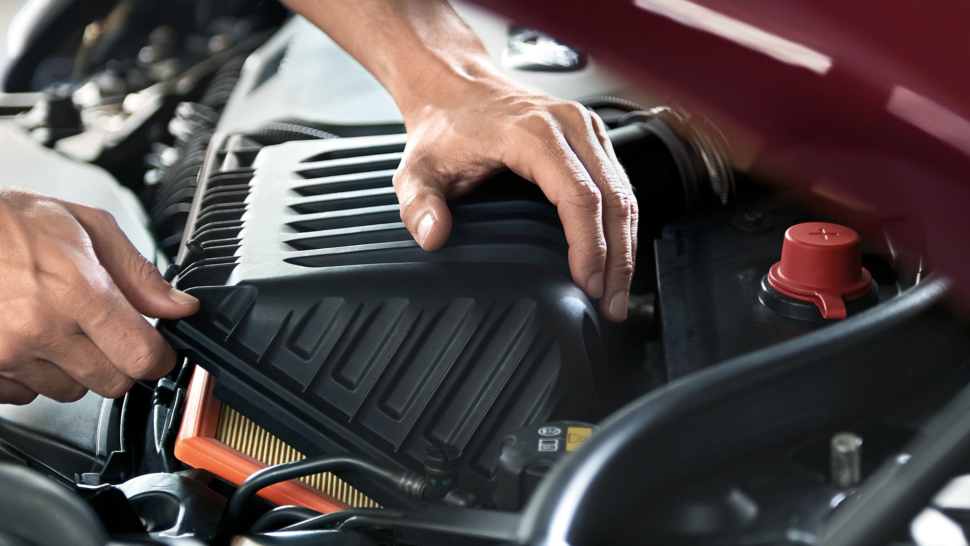  A MINI being cared for and polished during a service